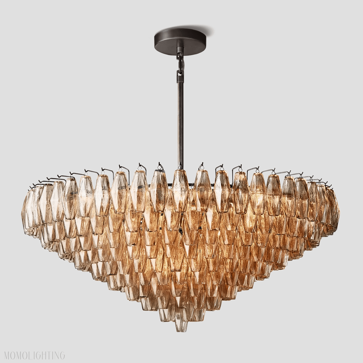 Chiara Glass Tiered Round Chandelier 47"-Nobipets