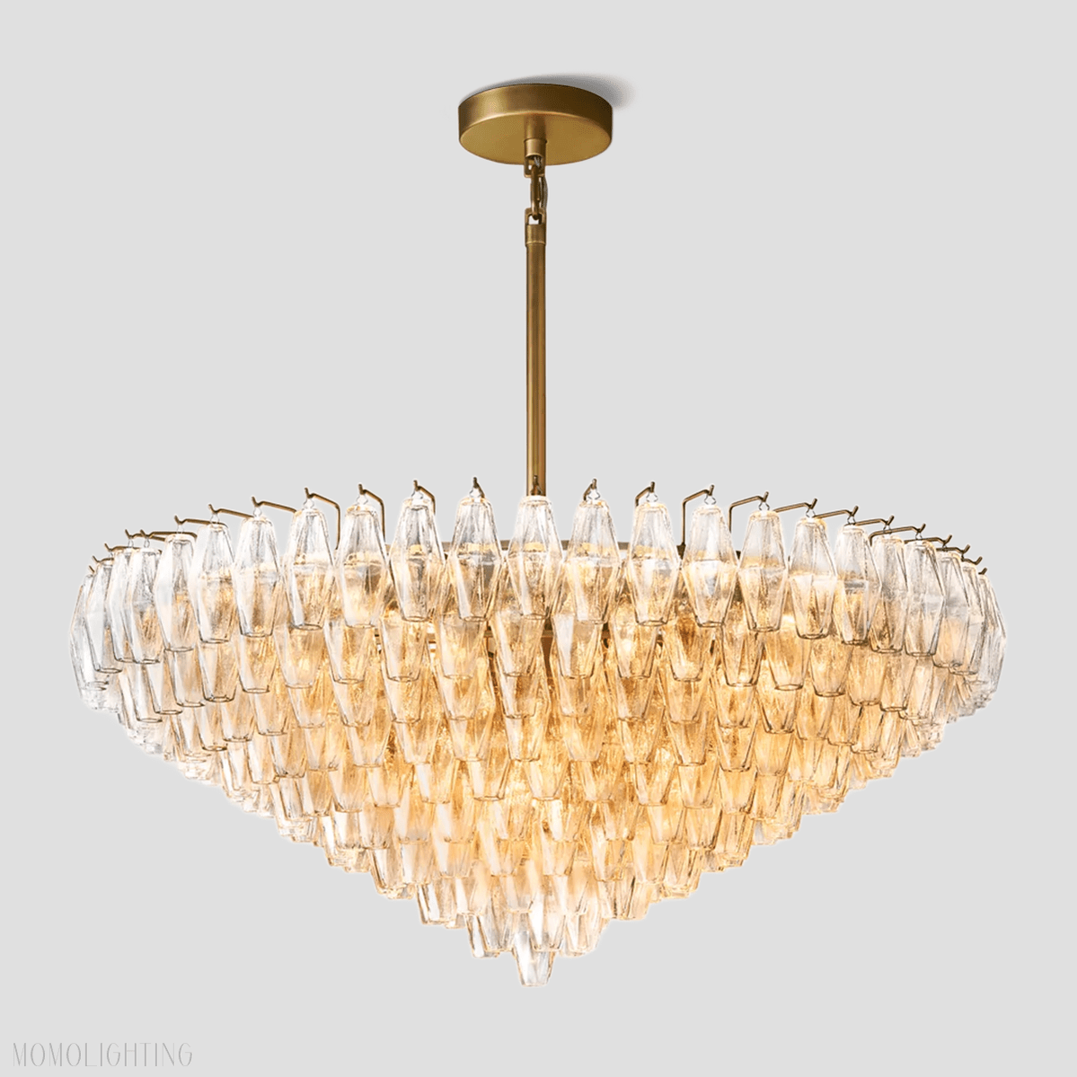 Chiara Glass Tiered Round Chandelier 47"-Nobipets