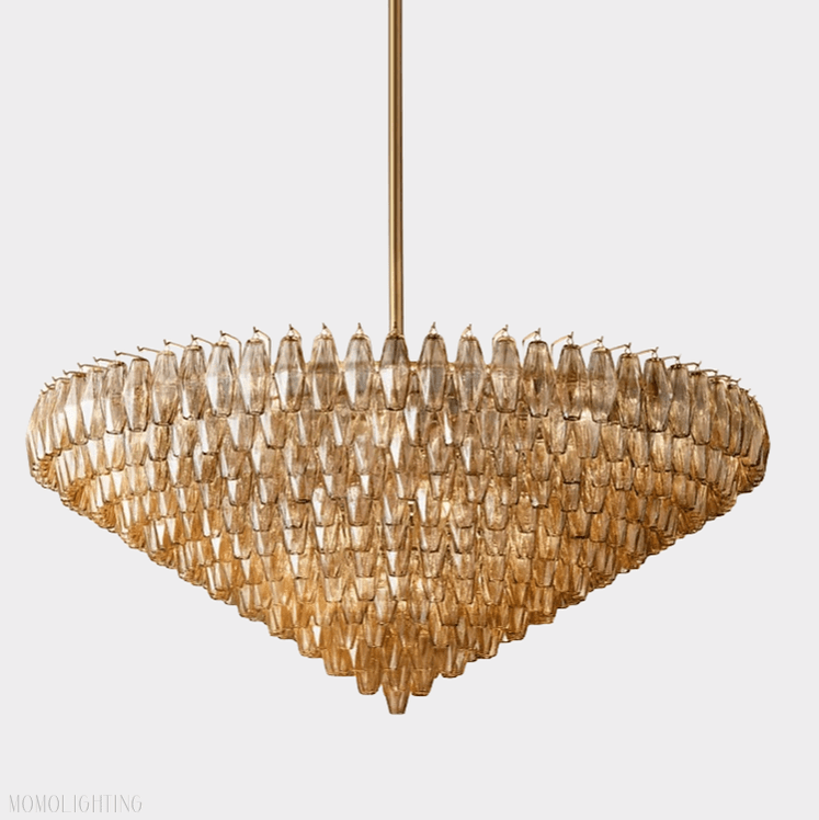 Chiara Glass Tiered Round Chandelier 61"-Nobipets