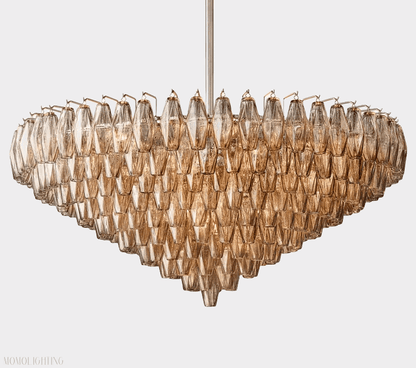 Chiara Glass Tiered Round Chandelier 61"-Nobipets
