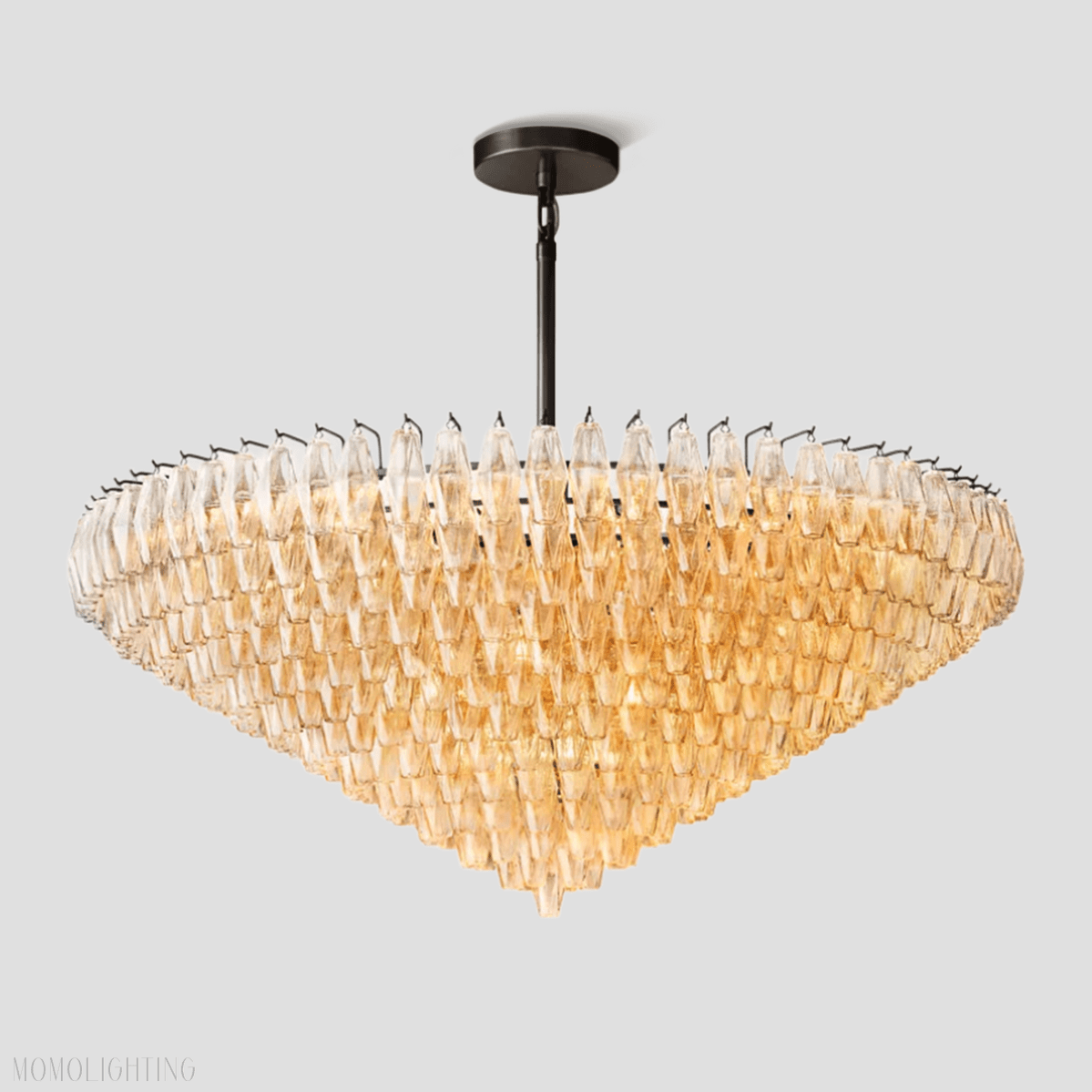 Chiara Glass Tiered Round Chandelier 61"-Nobipets