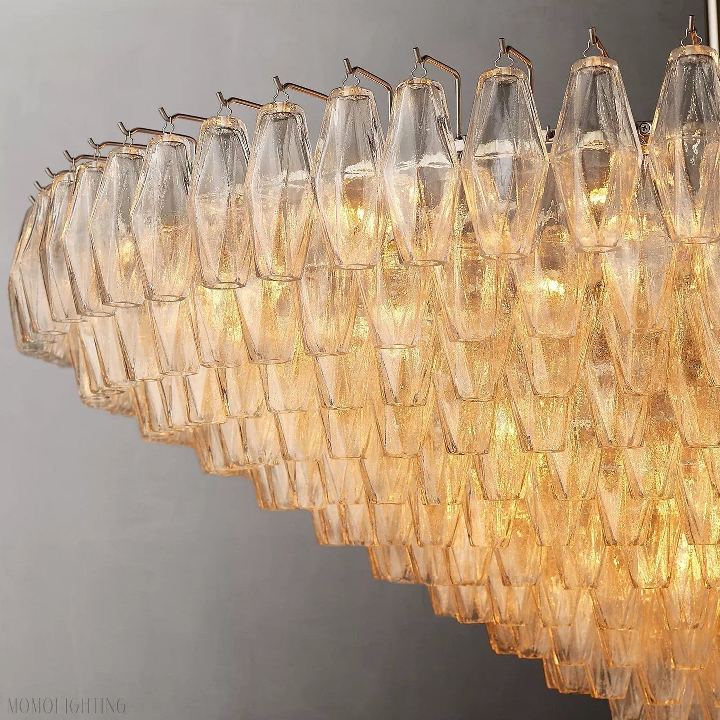 Chiara Glass Tiered Round Chandelier 61"-Nobipets