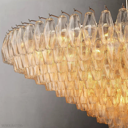 Chiara Glass Tiered Round Chandelier 61"-Nobipets