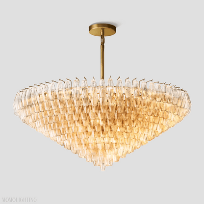 Chiara Glass Tiered Round Chandelier 61"-Nobipets