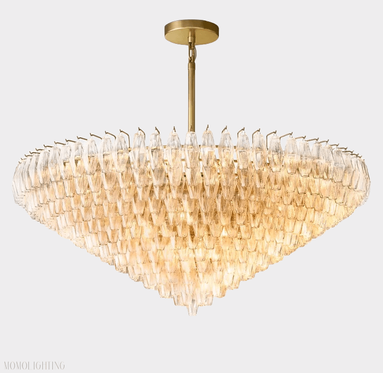 Chiara Glass Tiered Round Chandelier 61"-Nobipets