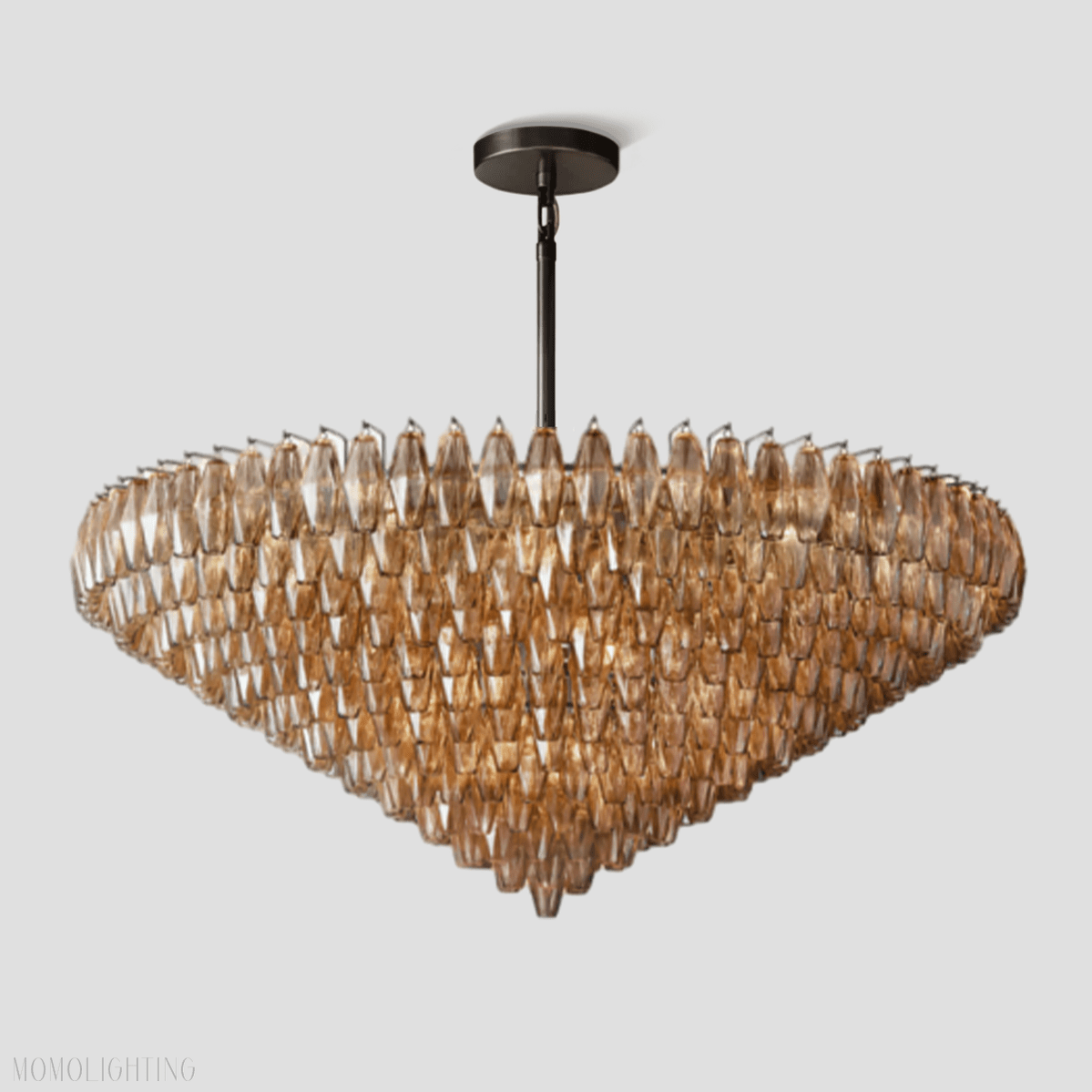 Chiara Glass Tiered Round Chandelier 61"-Nobipets