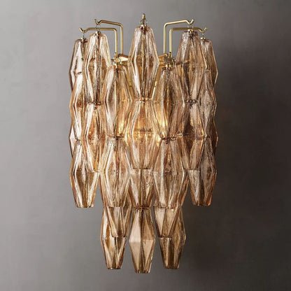 Chiaravalle Glass Tiered Short Wall Sconce