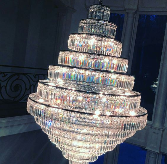Chrome/ Silver/ Gold Extra Large Chandelier For Foyer Living Room Staircase Crystal Ceiling Lighting Fixture-Nobipets