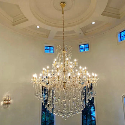 Classic Modern Multi-layers Crystal Chandelier for Staircase/Foyer/Villa-Nobipets