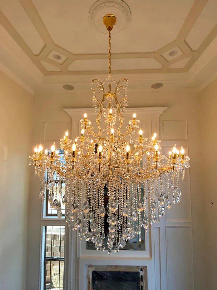 Classic Modern Multi-layers Crystal Chandelier for Staircase/Foyer/Villa-Nobipets
