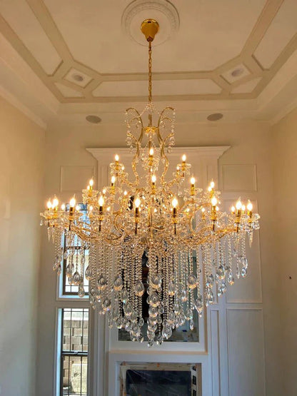 Classic Modern Multi-layers Crystal Chandelier for Staircase/Foyer/Villa-Nobipets