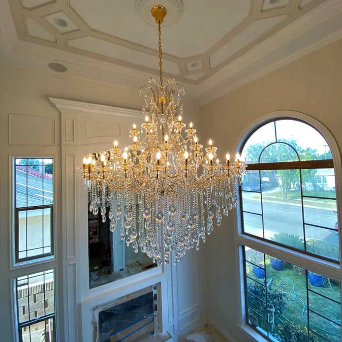 Classic Modern Multi-layers Crystal Chandelier for Staircase/Foyer/Villa-Nobipets