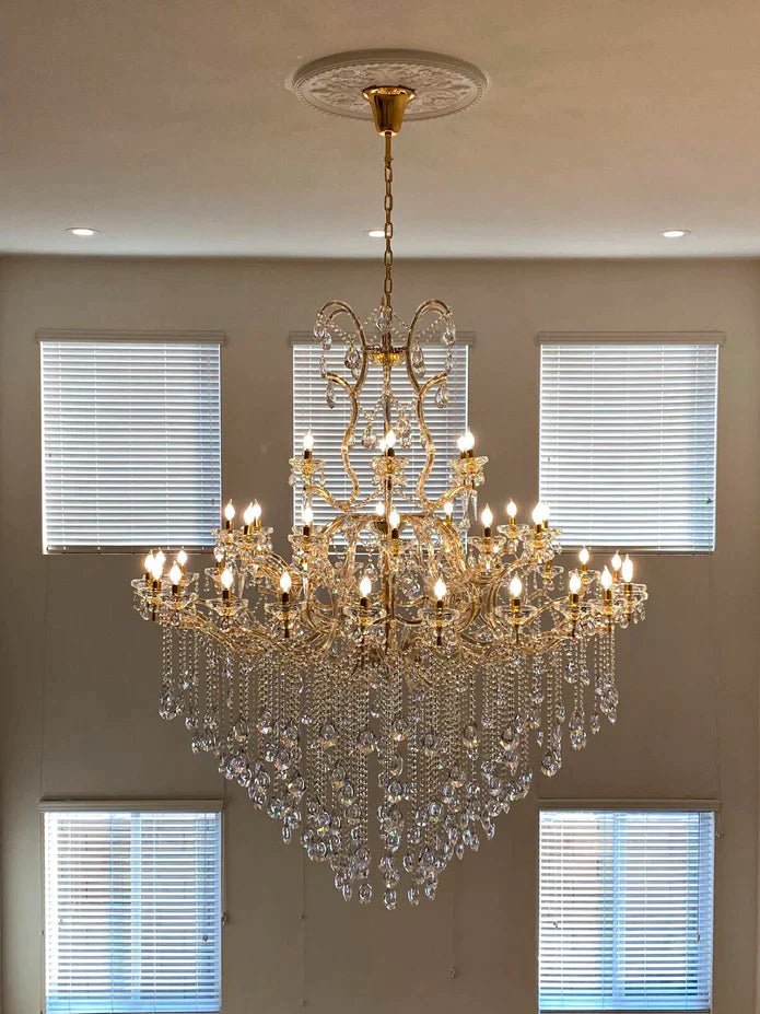 Classic Modern Multi-layers Crystal Chandelier for Staircase/Foyer/Villa-Nobipets