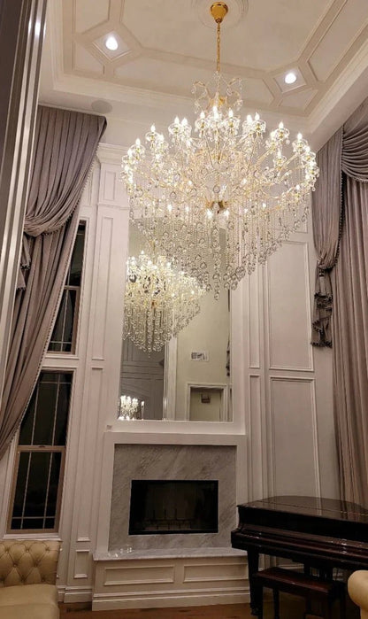 Classic Modern Multi-layers Crystal Chandelier for Staircase/Foyer/Villa-Nobipets