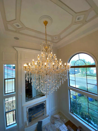 Classic Modern Multi-layers Crystal Chandelier for Staircase/Foyer/Villa-Nobipets