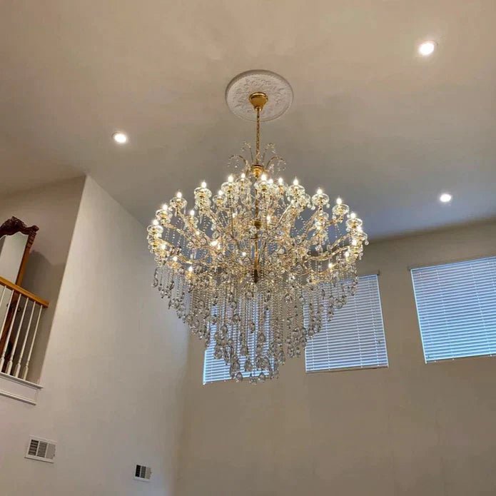 Classic Modern Multi-layers Crystal Chandelier for Staircase/Foyer/Villa-Nobipets