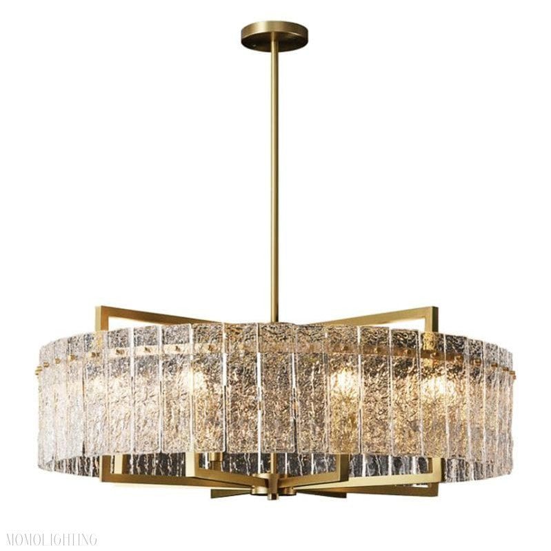 Classic Moire Crystal Round Chandelier-Nobipets