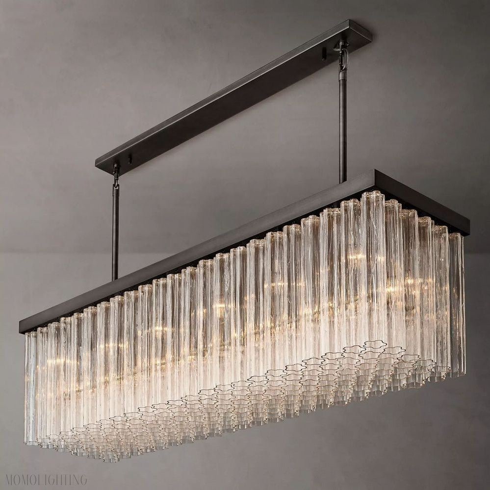 Cloe Rectangle Chandelier-Nobipets