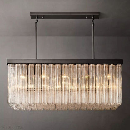 Cloe Rectangle Chandelier-Nobipets