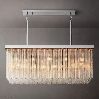 Cloe Rectangle Chandelier-Nobipets