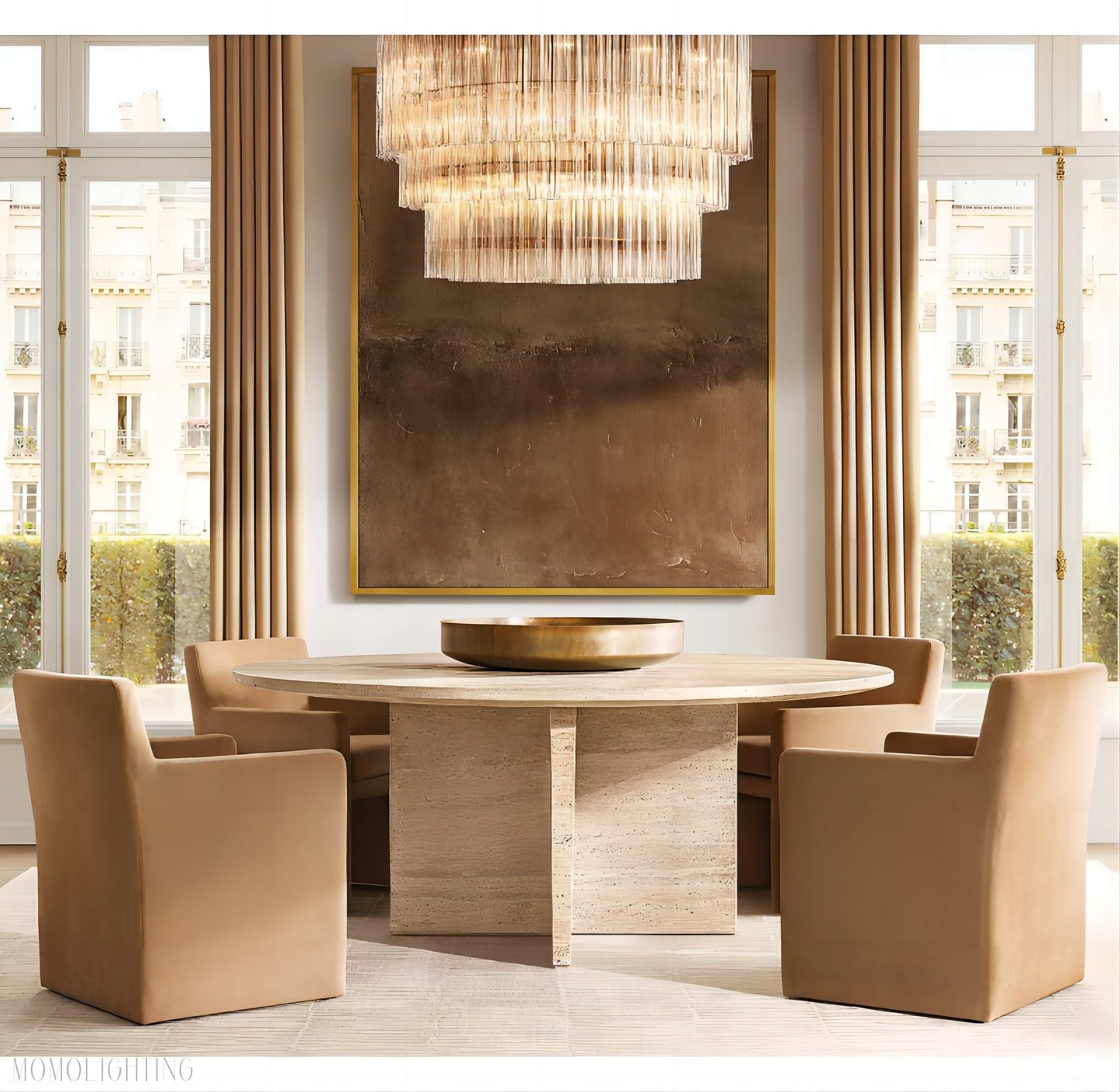 Cloe Round Chandelier-Nobipets
