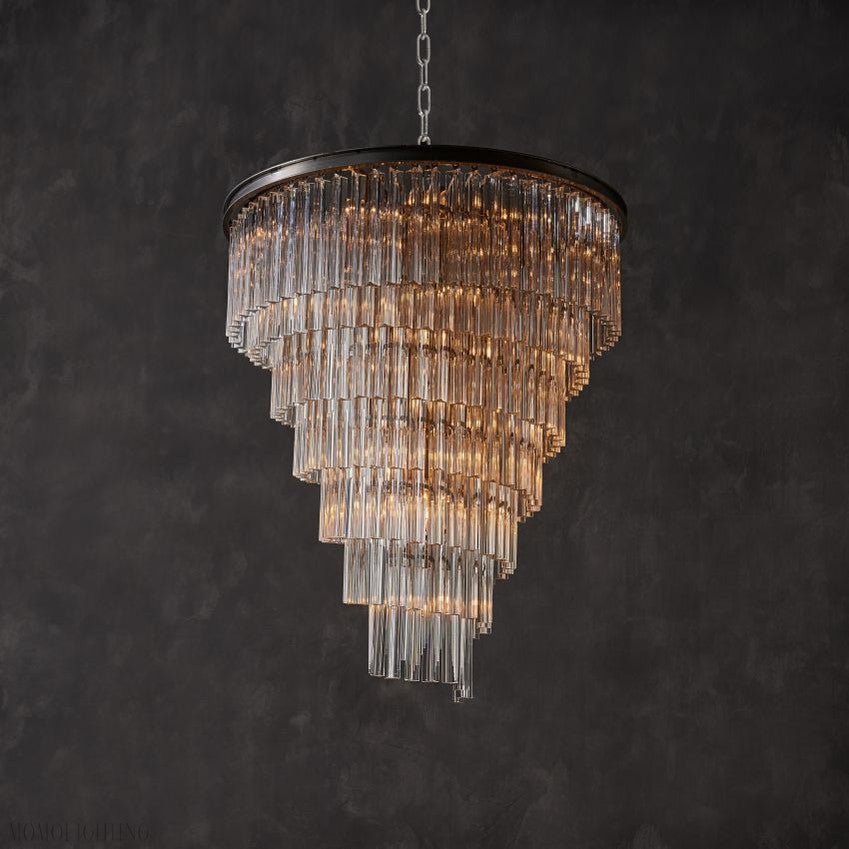 Cloe Spiral Chandelier-Nobipets