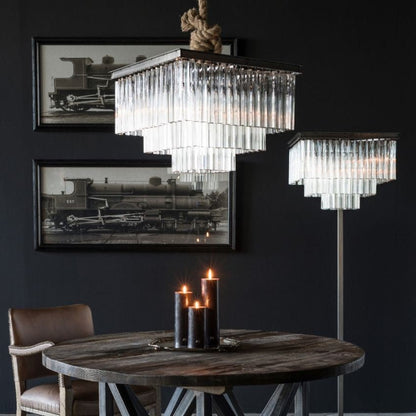 Cloe Square Chandelier-Nobipets