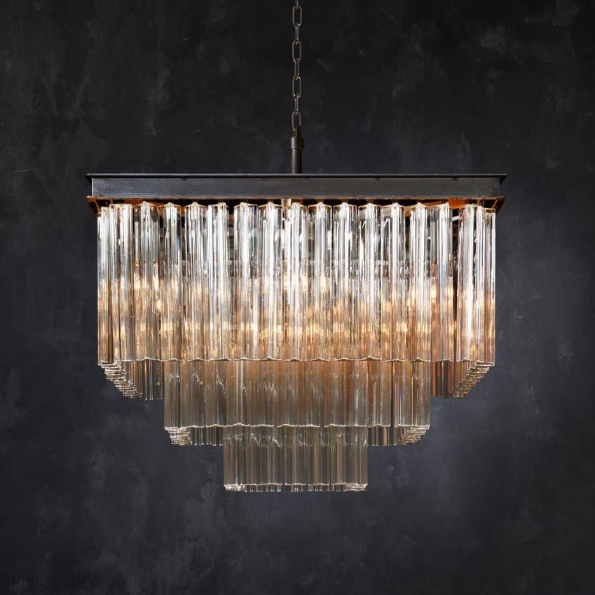 Cloe Square Chandelier-Nobipets