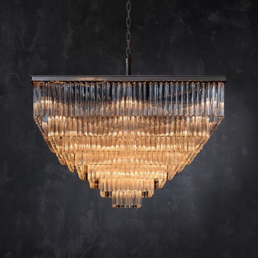 Cloe Square Chandelier-Nobipets