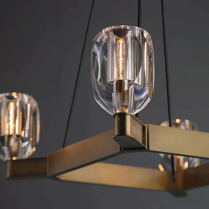 Cono Crystal 8-Lights Dining Pendant