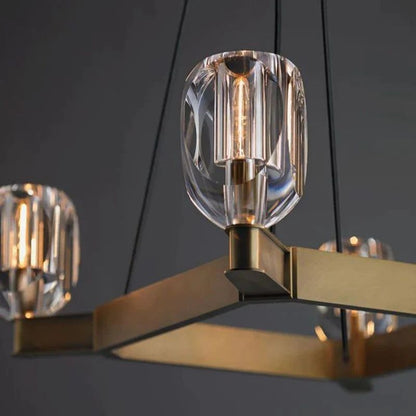 Cono Crystal 8-Lights Dining Pendant