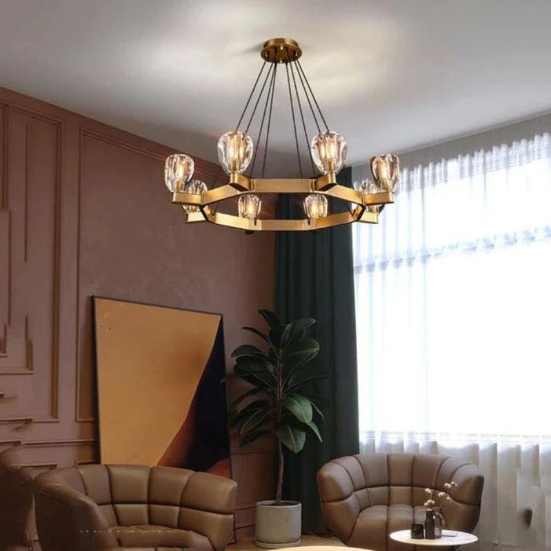 Cono Crystal Round Chandelier 60"-Nobipets
