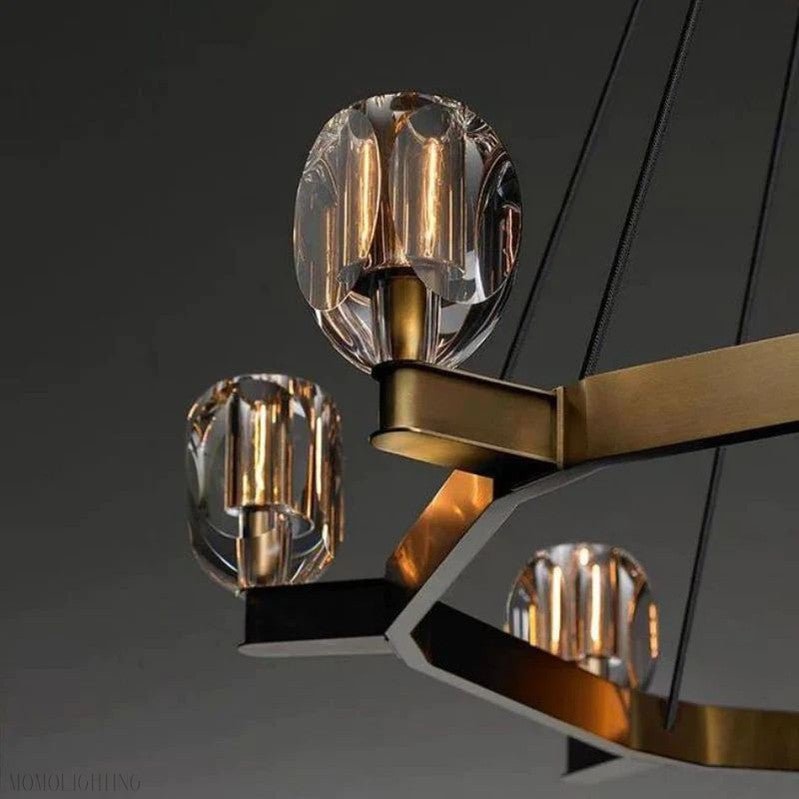 Cono Crystal Round Chandelier 60"-Nobipets