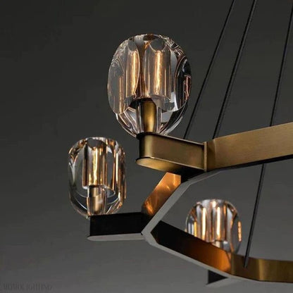 Cono Crystal Round Chandelier 60"-Nobipets