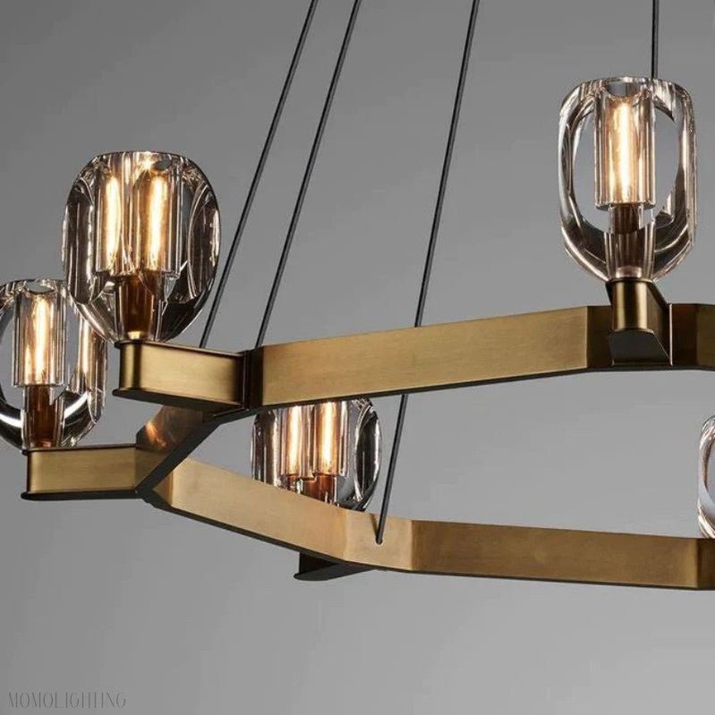 Cono Crystal Round Chandelier 60"-Nobipets