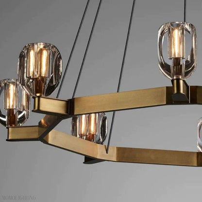 Cono Crystal Round Chandelier 60"-Nobipets