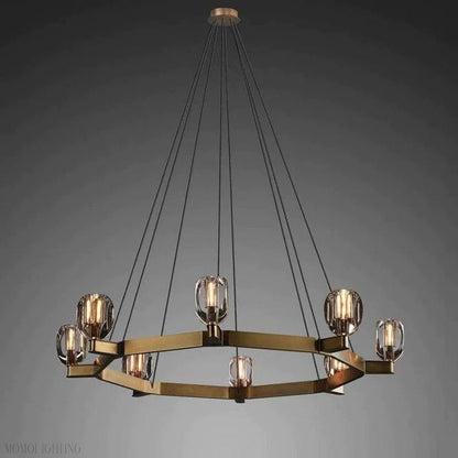 Cono Crystal Round Chandelier 60"-Nobipets