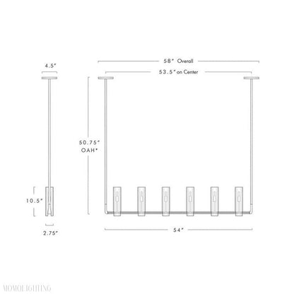 Cono Linear Chandelier for Dining Room-Nobipets