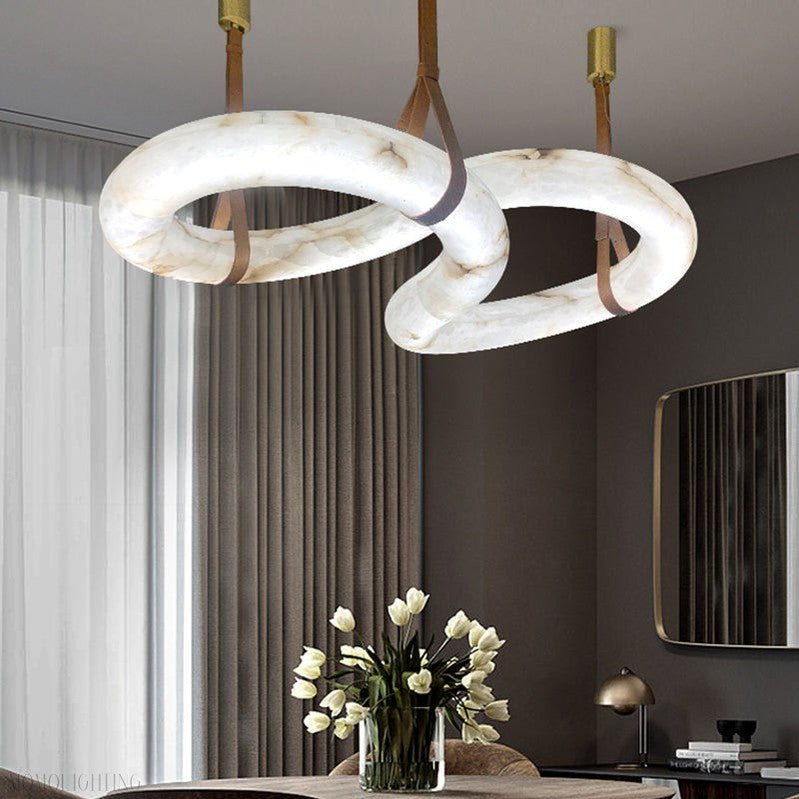 Contemporary Nordic Alabaster Chandelier-Nobipets