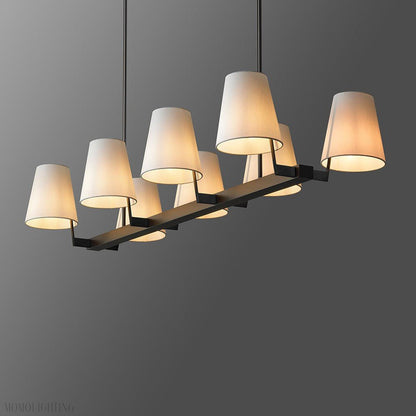 Corniche Circular Linear Chandelier 60'' for dining room & Kitchen-Nobipets
