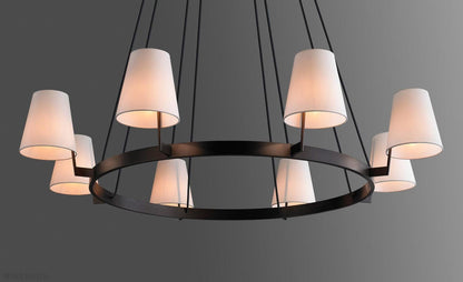 Corniche Circular Round Chandelier 60''-Nobipets