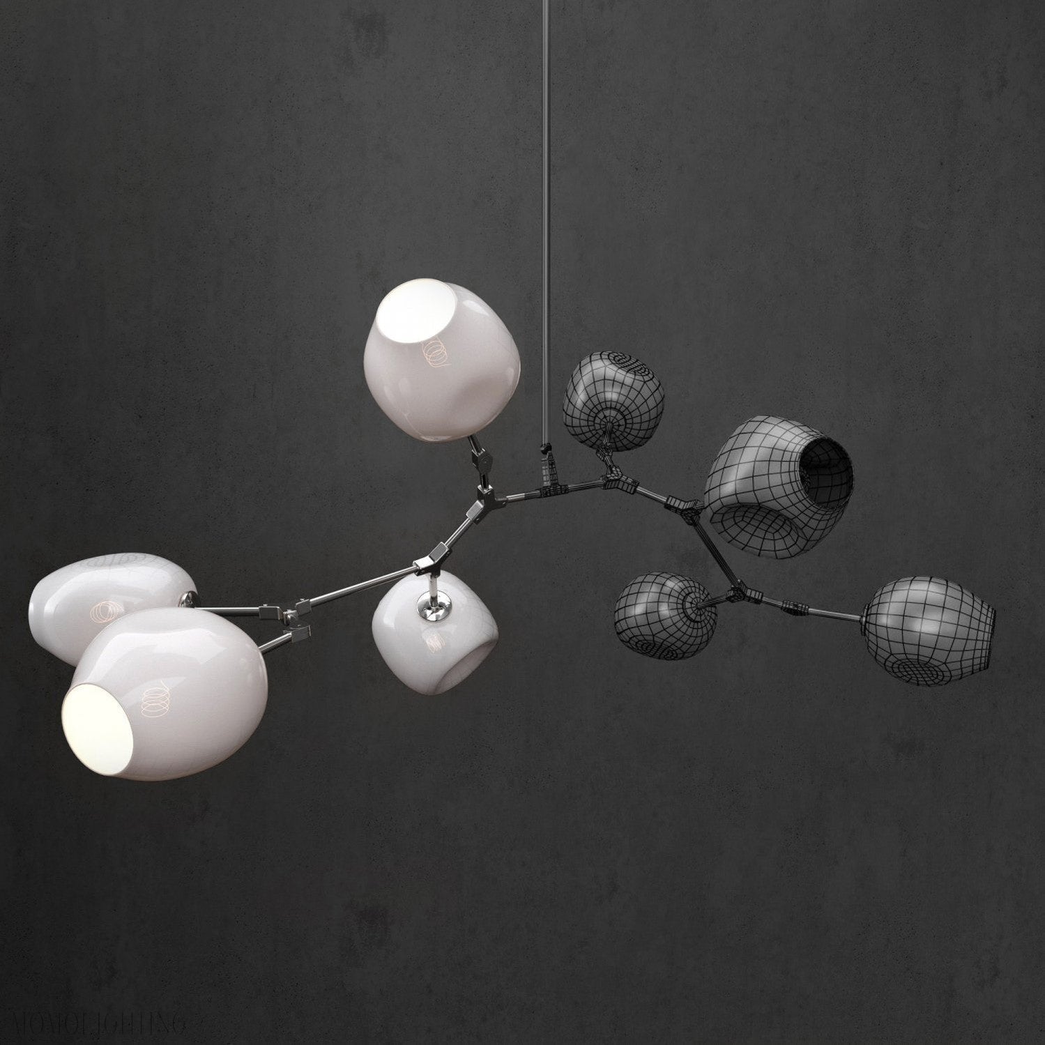 Covington Horizontal Globe Branching Bubble Chandelier-Nobipets