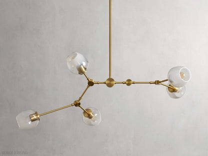 Covington Horizontal White Globe Branching Bubble Chandelier-Nobipets