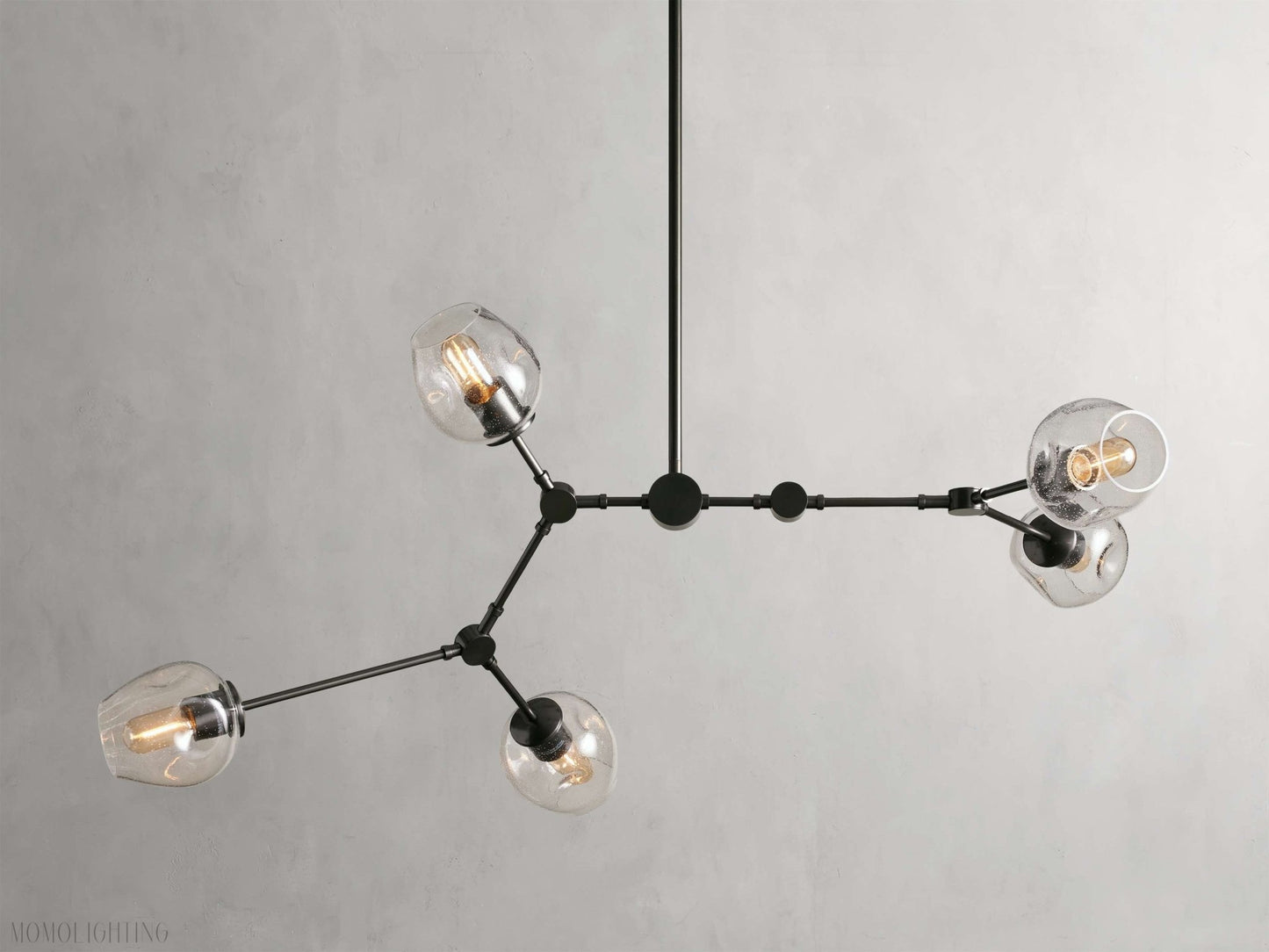 Covington Horizontal White Globe Branching Bubble Chandelier-Nobipets