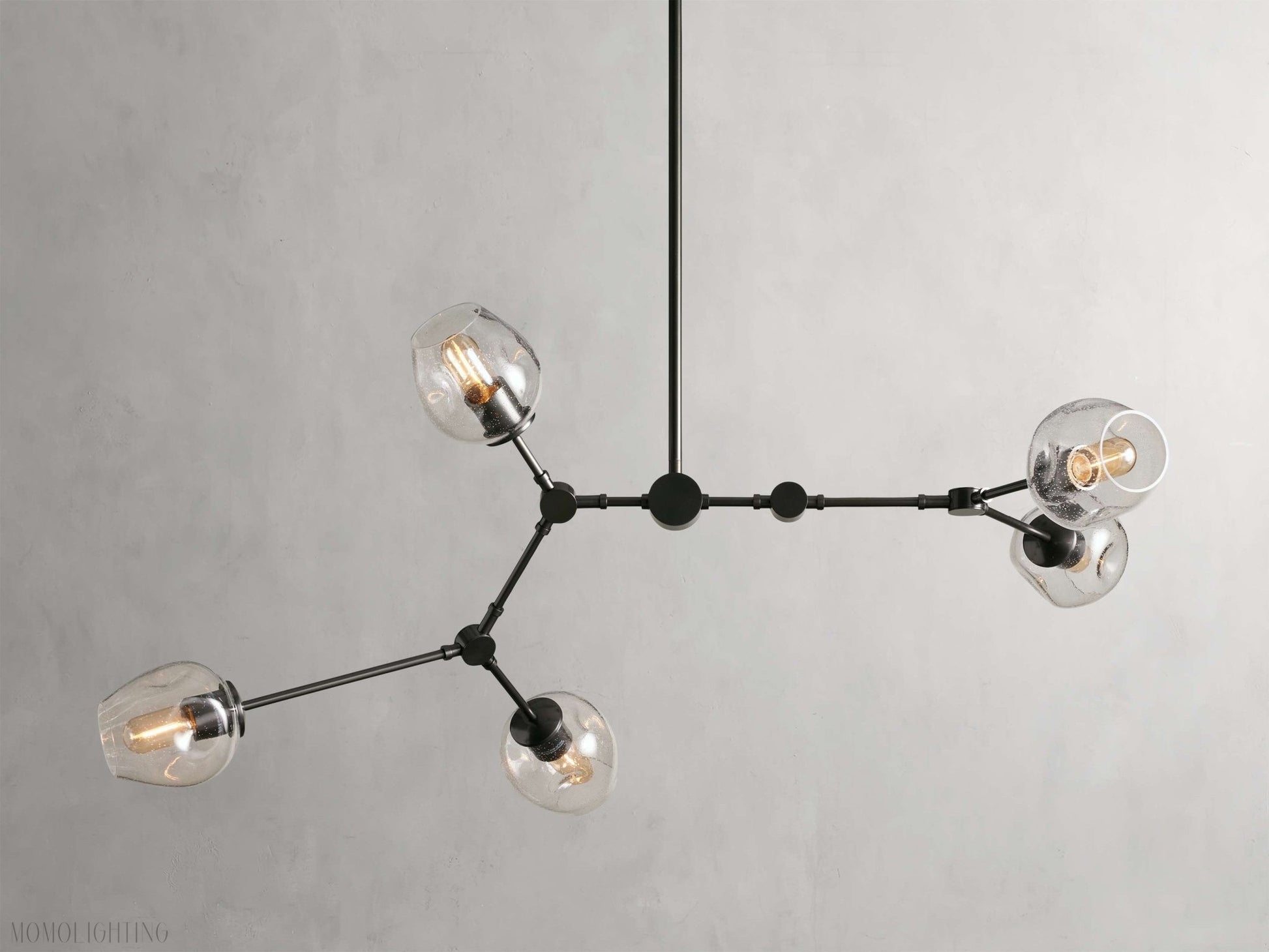 Covington Horizontal White Globe Branching Bubble Chandelier-Nobipets