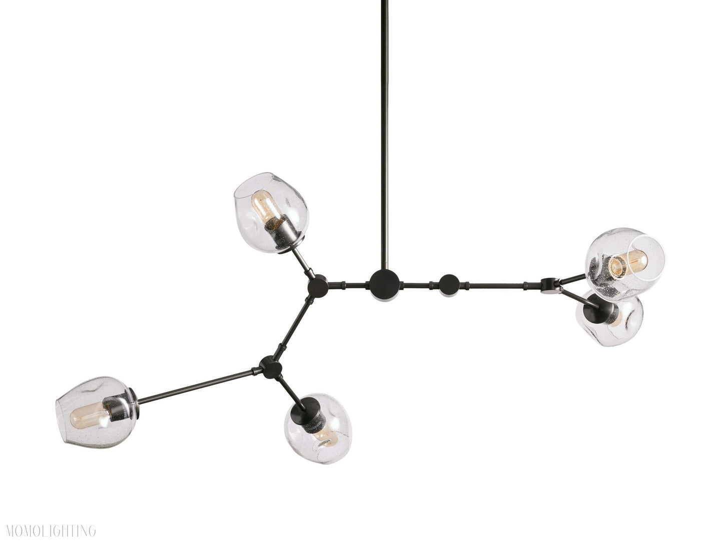 Covington Horizontal White Globe Branching Bubble Chandelier-Nobipets