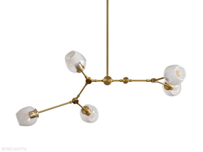 Covington Horizontal White Globe Branching Bubble Chandelier-Nobipets