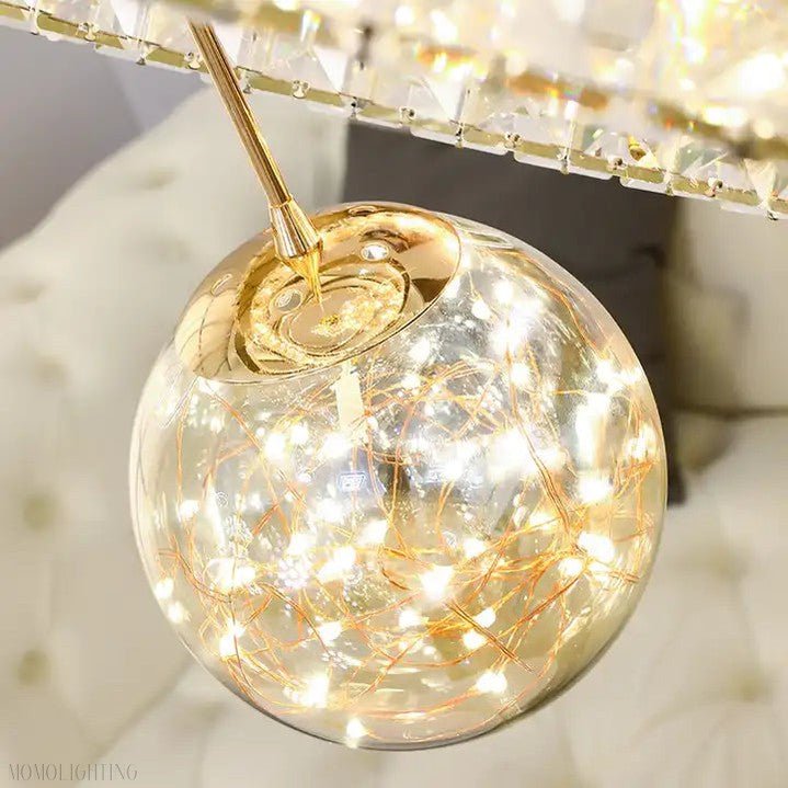 Crispin Crystal Ring Chandelier Foyer-Nobipets