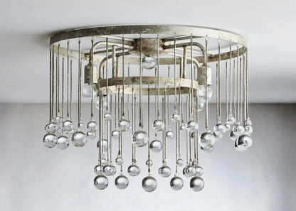 CRYSTAL BALL AUBREY FLUSHMOUNT 20”