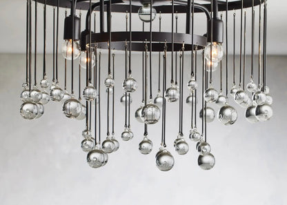 CRYSTAL BALL AUBREY FLUSHMOUNT 20”